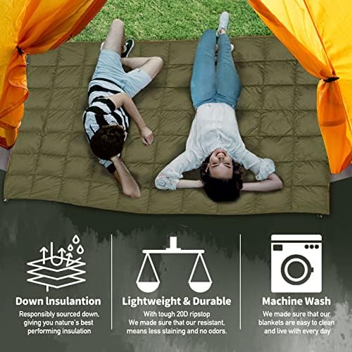 Outdoor Puffy Camping Blanket, Large Outdoor Blanket Waterproof, 55*79'' - Image 5