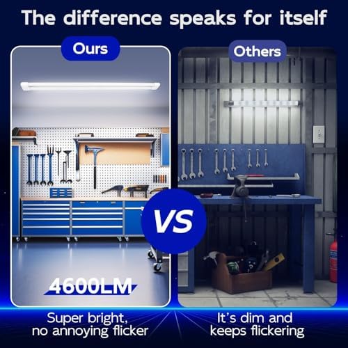 hykolity LED Shop Light 4FT 44W (300W Equivalent), 4600LM 5000K Daylight - Image 6