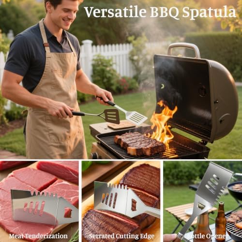 7PCS Grill Set, Grill Tools for Outdoor Grill Utensils Set BBQ Accessories - Image 4