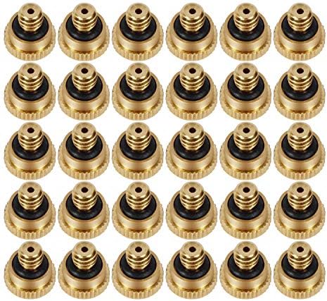 KUWAN 0.016" Orifice (0.4mm) Thread UNC 10/24 Brass Misting Nozzles 30PCS by KUWAN