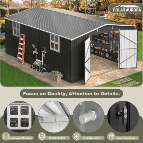 Polar Aurora 12x18 FT Outdoor Storage Shed - Image 3