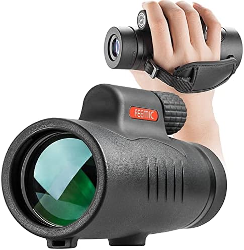 Monocular Telescope High Power 8x42 Monoculars Scope Compact Waterproof Fogproof Shockproof with Hand Strap for Adults Kids Bird Watching Hunting Camping Hiking Travling Wildlife Secenery by FEEMIC