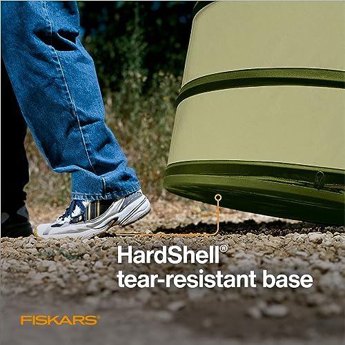 Fiskars Kangaroo Collapsible Garden Bag with Heavy Duty Hardshell Bottom for Leaf and Yard Waste, 30-Gallon Reusable Container for Lawn Care and Gardening - Image 3