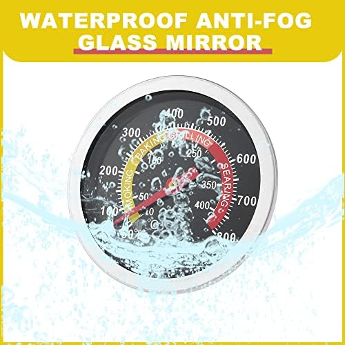 2-3/8" Face 800F Charcoal BBQ Thermometer,2PCS Barbecue Temperature Gauge - Image 4