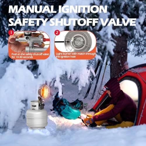 AgiiMan Outdoor Propane Heater, 15000 BTU Portable Tent Heaters for Camping - Image 4