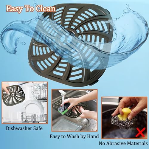 7QT Air Fryer Crisper Tray for Gourmia GAF798 Air Fryers, Upgraded Double Layer Non-stick Coating Air Fryer Grill Crisper Plate Pan Rack Grate for 7QT Gourmia Air Fryer, Dishwasher Safe - Image 3