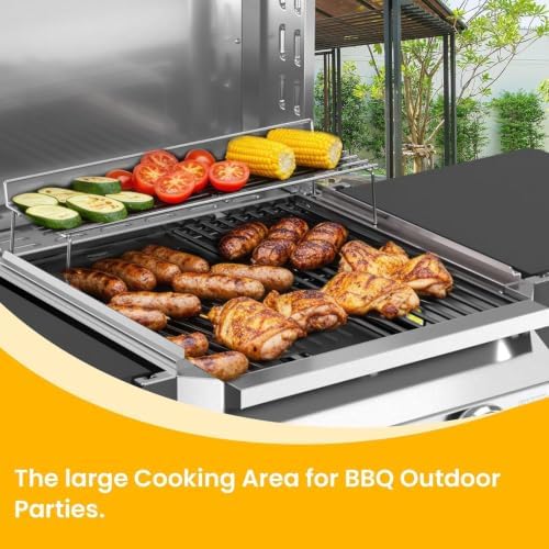 COWSAR 2-Burner Propane BBQ Grill 16000 BTU Stainless Steel Gas Grill - Image 4