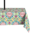 LVTXIII Rectangle Outdoor Tablecloth with Umbrella Hole and Zipper, Water-Repellent 60 x 84 Inch Patio Table Cover for Picnic, Garden, Backyard Dining, Damask Red by LVTXIII