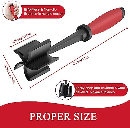 2 Pack Meat Chopper Ground Beef Masher Tool for Hamburger - Image 3