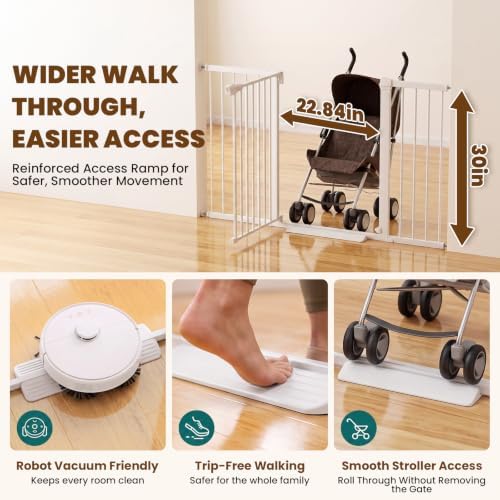 Mumeasy 29.7-57" Extra Wide Baby Gate,Dog Gate Indoor for Doorways & Stairs - Image 4
