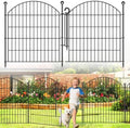 Decorative Garden Fence, 32in (H) x 12ft(L) No Dig Fence with Gate by Thrivinest