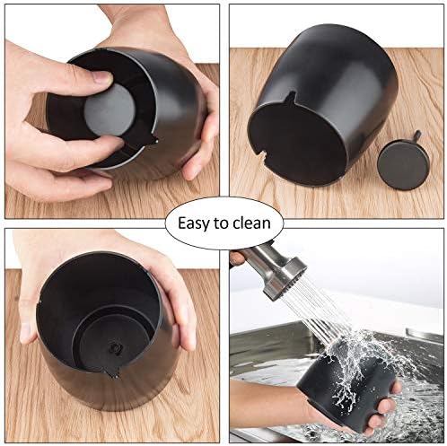 Black Cool Ashtrays for Cigarettes/Cigars Outdoors,Smokeless Ashtray with Lid Windproof Waterproof Ashtray for Outside Patio Home Modern Decor(X-Large) - Image 6