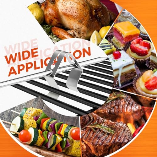 2 Pack High Temperature Meat Probe with 2 Pcs Grill Holder Clips - Image 6