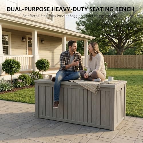 Outdoor Storage Box,200 Gallon Waterproof Deck Box [Upgraded 3.0] - Image 6