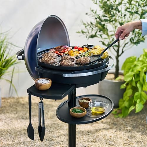 GreenPan 2-in-1 Portable Indoor/Outdoor Electric Grill & Griddle, Navy - Image 4