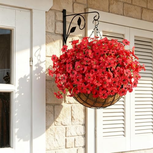 24 Bundles Artificial Flowers for Outdoors Decor, Faux Mums Plants Fake Silk Daisy Flora, UV Resistant Realistic Faux Plants Greenery for Outside Indoor Porch Patio Window Box Planter Home Decor - Image 3