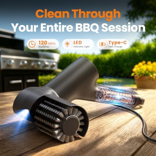 Electric Grill Brush, Cordless 3-Speed BBQ Cleaning Tool - Image 3
