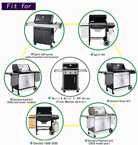 Leship 17.5 inch Grill Grates Replace for Weber 7638,Weber Spirit I & II 300 Series Spirit E/S310 E/S315 320 330 SP320 700 Genesis 1000-3500 Gold Silver Platinum B/C Gas Grill (17.5" x 11.9"Each) - Image 5