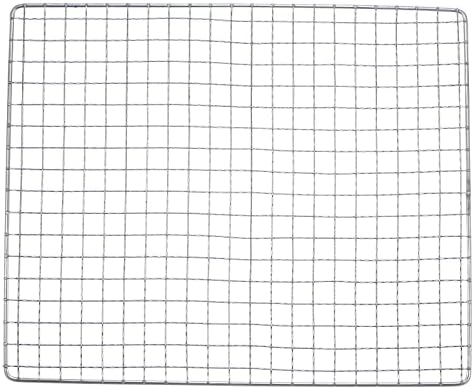 HARFINGTON Square BBQ Grill Net 12.6"x10.2" Stainless Steel Cross Wire Barbecue Mesh Mat for Baking Smoking Charcoal Grilling Roasting by HARFINGTON