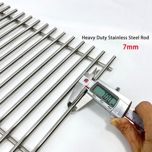DS102 Solid Stainless Steel Cooking grids/grates 17" x 12 1/2" Replacement for Charbroil 461320507, 461320508, 463250509, Great Outdoors, Thermos, Vermont Castings Gas Grills, set of 2 - Image 4