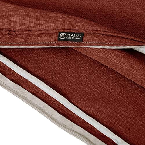 Classic Accessories Montlake FadeSafe Water-Resistant Patio Lounge Back Cushion Cover, 21 x 15 x 4 Inch, Heather Henna, Patio Furniture Cushion Covers - Image 6
