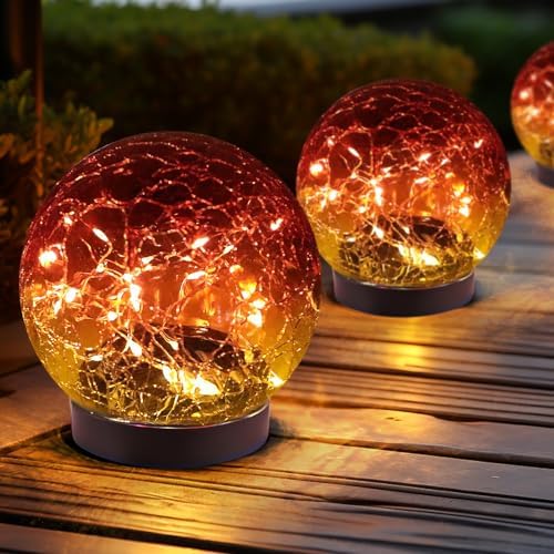 JKIMK Solar Globe Lights Outdoor Waterproof-Solar Balls for Garden by JKIMK