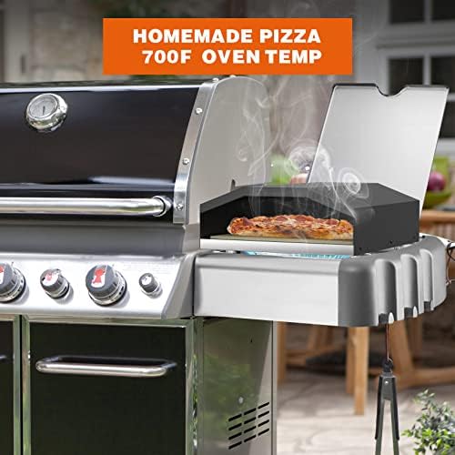 Onlyfire Side Burner Pizza Oven for Gas Grill – 700°F, w/Stone & Peel - Image 6