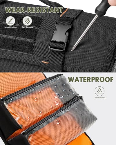 HODRANT Camping Roll Bag, Hanging Camp Kitchen Organizer with Multi Pockets - Image 4