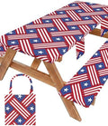 Picnic Table Cover with Bench Covers Tablecloth Fitted Table Cloth Camping Essentials Supplies Rv Travel Gear Must Haves Accessories Outdoor Road Trip Necessities Stuff Gadgets Camper Gadgets Items by Wrakus