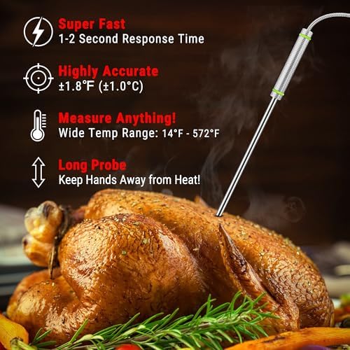 TempPro TempTrack Digital Meat Thermometer with 4 Temperature Probes - Image 6