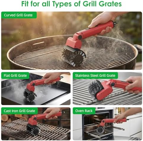 Electric Grill Brush for Outdoor Grill, Upgraded Electric BBQ Grill Cleaner - Image 5