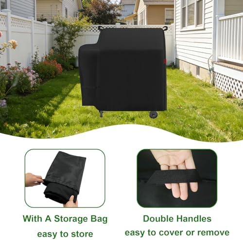 Grill Cover Fits Traeger Tailgater 20 Portable Pellet Grill (TFB30KLF) and Junior 20 (TFB29KLF)/ Junior Elite 20,Outdoor Full-Length Heavy Duty Waterproof 600D BBQ Cover, Compared to Traeger BAC374 - Image 6
