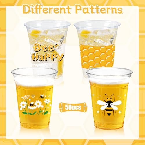 Honey Bee Party Decoration Cups for Baby Shower Decor Supplies - Image 4