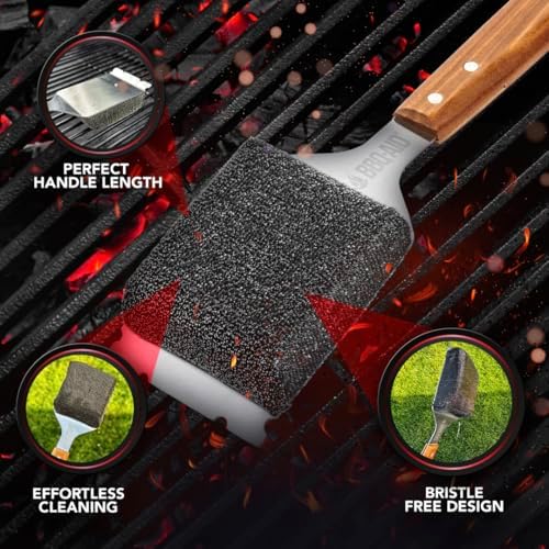Bristle Free Grill Brush Cleaner and Scraper for Barbecue, Replaceable Head - Image 5