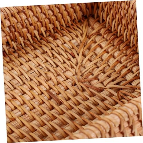Hemobllo 5pcs Rattan Storage Basket for Bread Snacks and Sundries Lightweight Hand-woven Organizer for Home Kitchen and Garden Use Practical Rustic Container for Clutter Living - Image 6