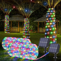 Solar Rope Lights, 2 Pack Total 66ft 200LED Solar String Lights, 8 Modes by Jnaurb