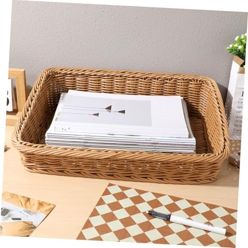 Woven Storage Basket for Fruit, Bread and Kitchen Sundries, Picnic Carry - Image 4