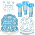 Zubebe 175 Pcs Seashells Wedding Bells Bachelorette Plates Cups Napkins by Zubebe
