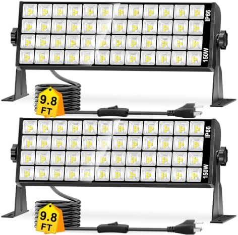 150W 18000LM Shop Light Bay Lighting, IP66 for Garage Workshop, 2 Pack by YIEELOG-DecorYourLife