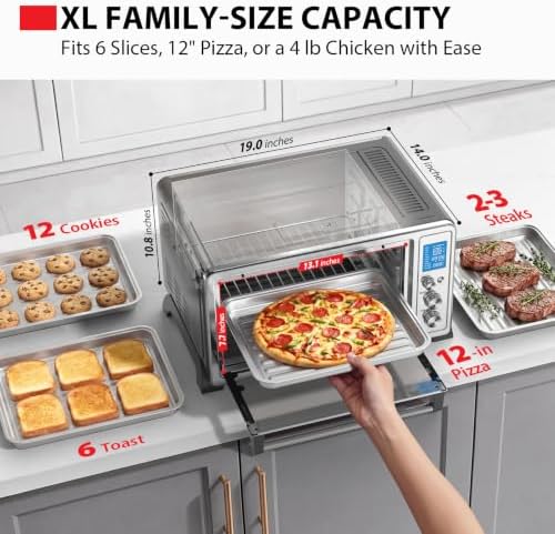 TOSHIBA 10-in-1 Convection Toaster Oven, 6-Slice Countertop Oven, 1500W - Image 3