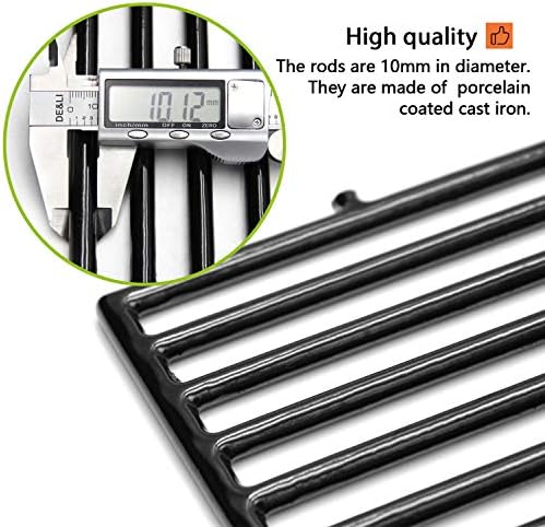 Hongso 7638 Polished Enameled Cast Iron Grill Grates for Weber Spirit 300 - Image 6