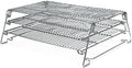 Jerky Racks for Barrel Style Pellet Grills, 21"W×17.2"L, 3 Tiered Foldable Sliding 830 in² Cooking Space Expansion Grate Accessory for Pit Boss, Traeger, Z Grill, Green Mountain and More Smoker Grills by COMVIEE