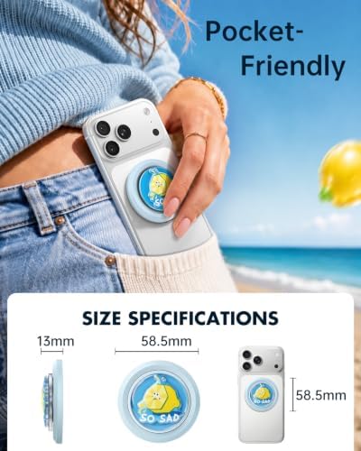 SYNCWIRE Magnetic Phone Ring Holder, for MagSafe Phone Grip Stand Kickstand - Image 7