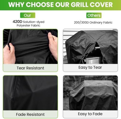 Grill Cover for Outdoor Grill, 32 inch Grill Covers Heavy Duty Waterproof - Image 3