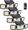 MIHANI Solar Lights Outdoor, Quick Charge Solar Motion Deck Lights Outdoor for Deck with High Brightness, Larger Built-in Tempered Glass Panel, Sensitive PIR Motion Inductor (Remote,4 Pack) by MIHANI