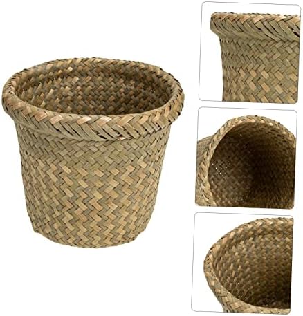Outdoor Woven Storage Basket for Fruits and Vegetables Decorative and Practical Round Trash Holder for Home Restaurants and Hotels - Image 3