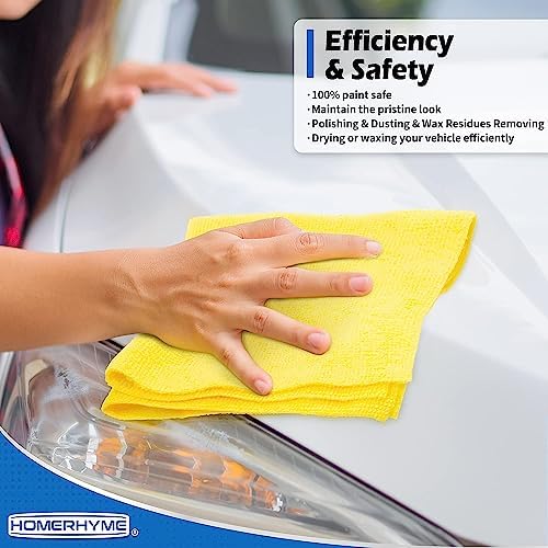Microfiber Towels for Cars, 24 Pack Microfiber Cleaning Cloths, 11.5"*11.5" Cleaning Rags Towels Bulk Absorbent Lint-Free, All-Purpose for Detailing, Office, Household Cleaning - Image 4