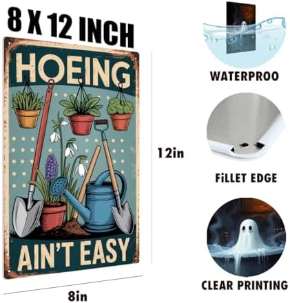 BEASTZHENG Funny Gardening Essentials Garden Mental Tin Sign Wall Art Decor - Image 3