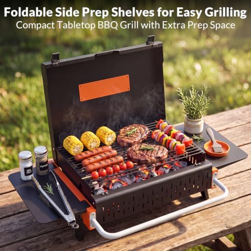 Portable Charcoal Grill, Foldable Tabletop BBQ Grill for 2-4 People - Image 5