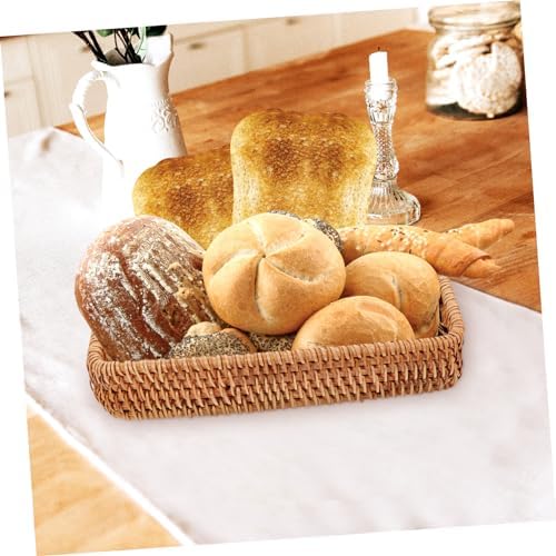 Rattan Woven Bread Basket Rustic Storage for Wedding Afternoon Tea - Image 5